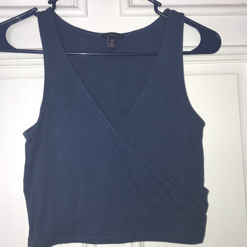 Navy Blue Cross over shirt